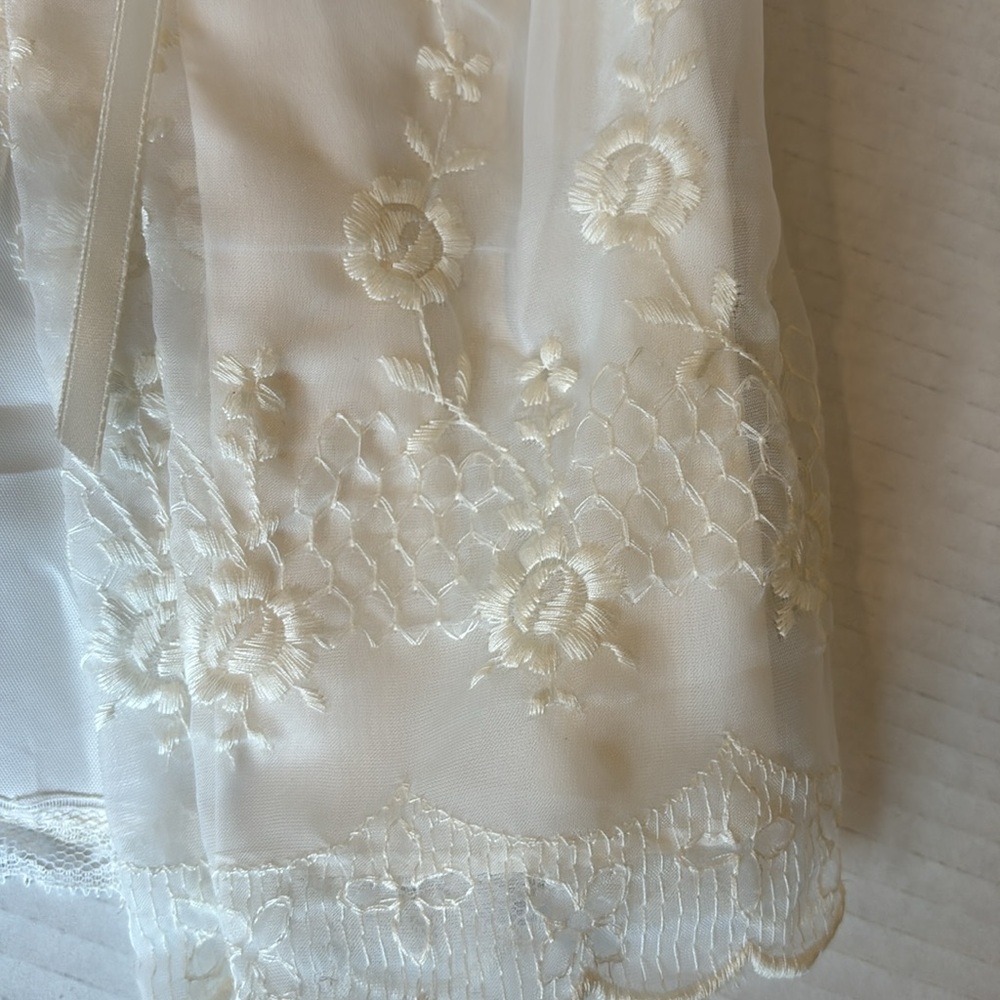 Phyllis Baby Wear Vintage Night Gown and Matching Robe Off White - Picture 4 of 5